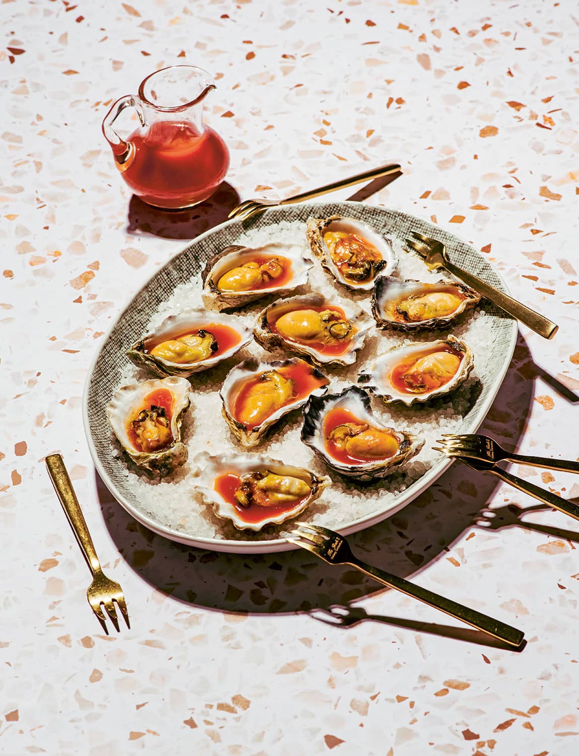 Not So Bloody Mary Oysters