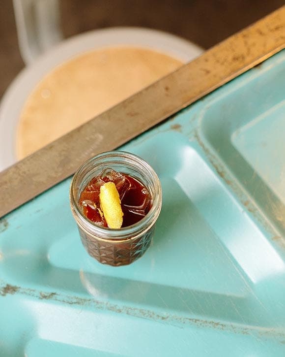 Orange-Cardamom Coffee Old Fashioned