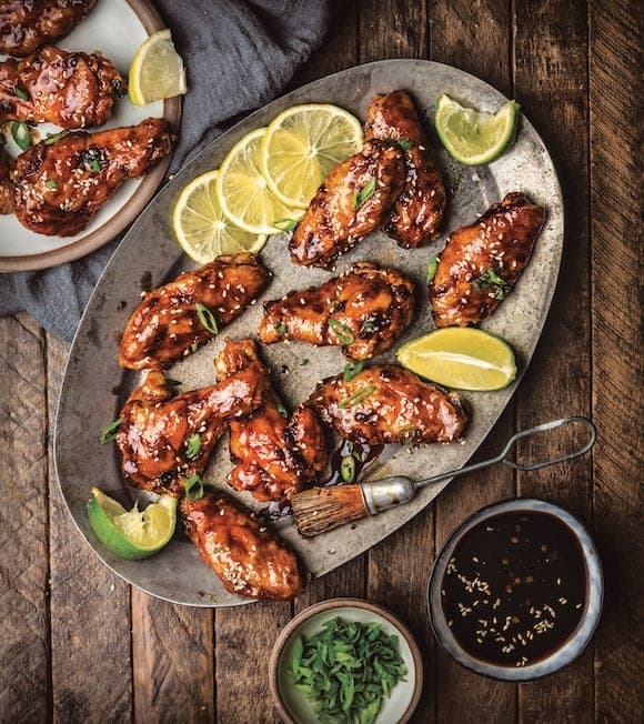 Plum and Rum-Glazed Chicken Wings